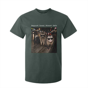 Support Local Street Cats T Shirt For Kid Funny Raccoon Skunk Possum Animal Meme