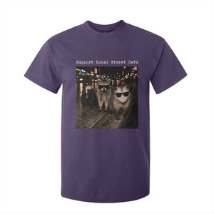 Support Local Street Cats T Shirt For Kid Funny Raccoon Skunk Possum Animal Meme