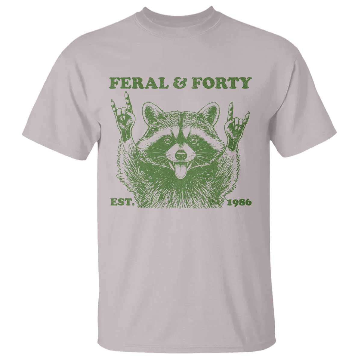 Raccoon 40th Birthday T Shirt Funny Feral And Forty Vintage 1986 40 Year Old Gift