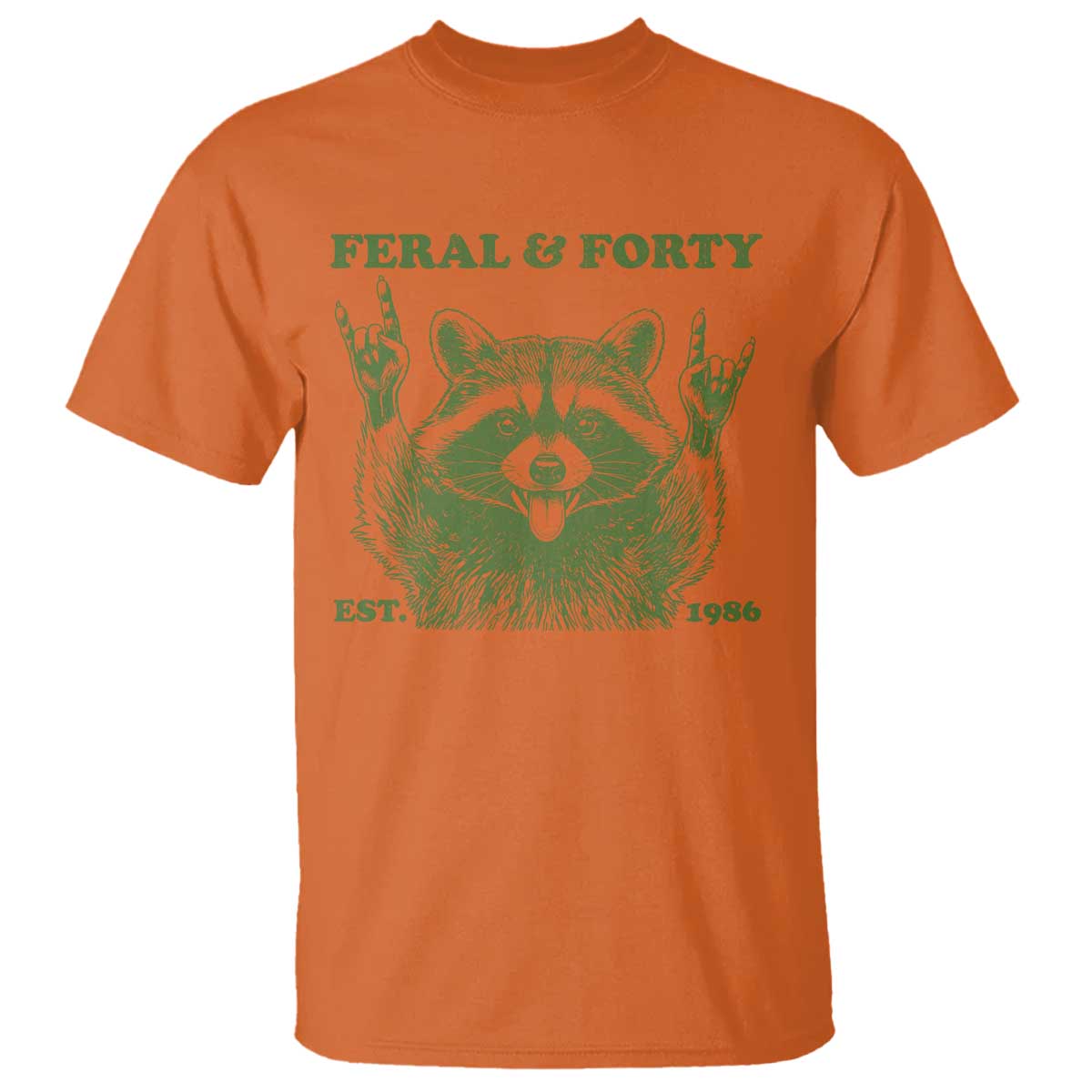 Raccoon 40th Birthday T Shirt Funny Feral And Forty Vintage 1986 40 Year Old Gift