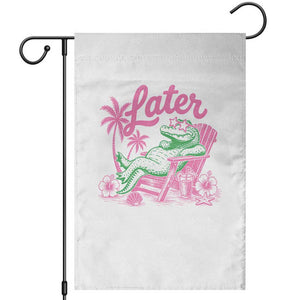 Later Gator Funny Alligator Meme Garden Flag Last Day of School Summer Vacation Teachers Kids