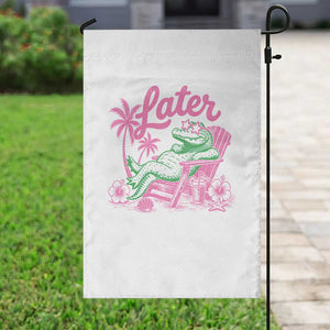 Later Gator Funny Alligator Meme Garden Flag Last Day of School Summer Vacation Teachers Kids