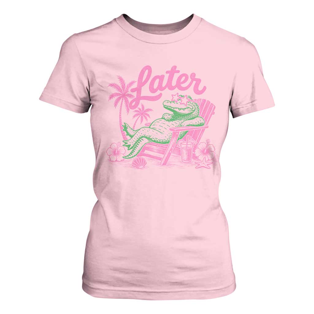 Later Gator Funny Alligator Meme T Shirt For Women Last Day of School Summer Vacation Teachers Kids
