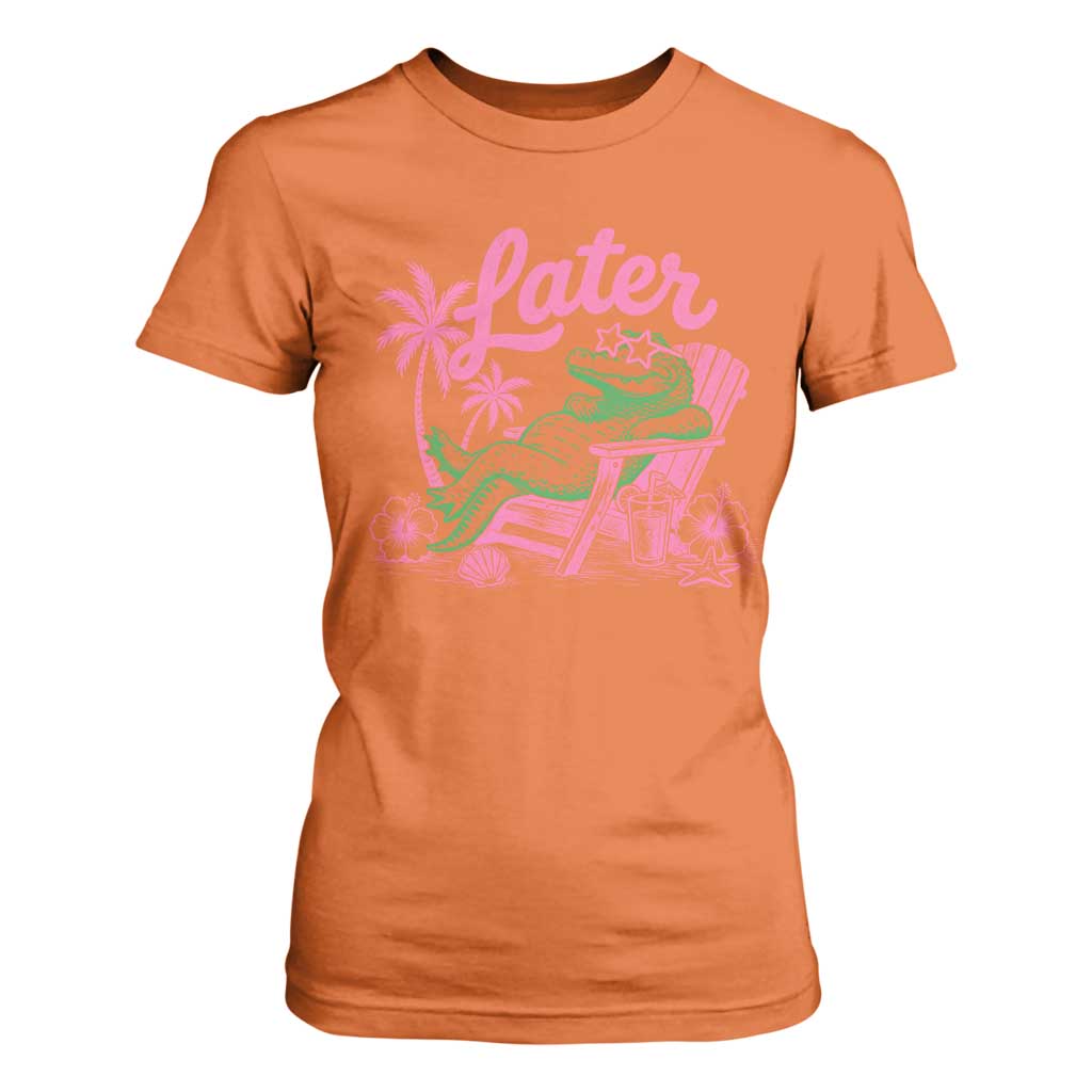 Later Gator Funny Alligator Meme T Shirt For Women Last Day of School Summer Vacation Teachers Kids