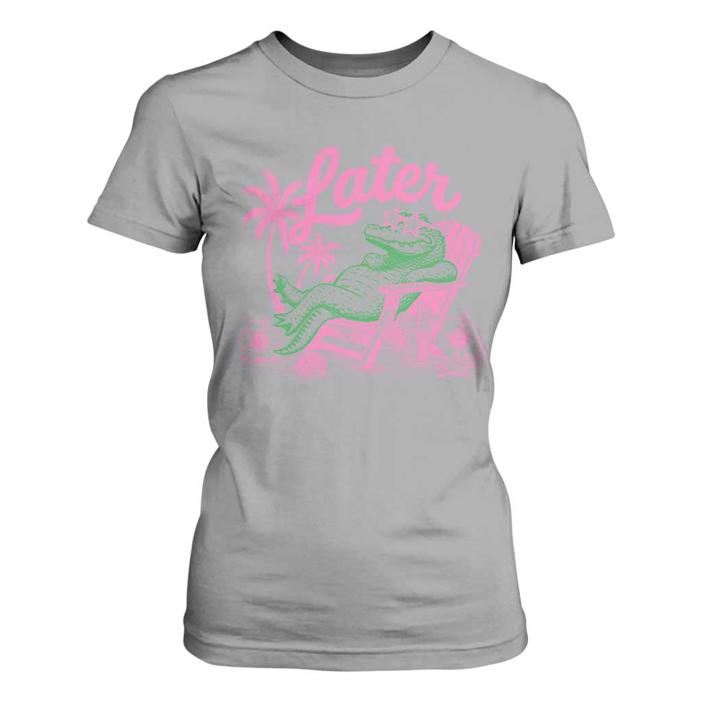 Later Gator Funny Alligator Meme T Shirt For Women Last Day of School Summer Vacation Teachers Kids