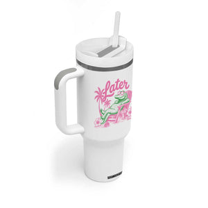 Later Gator Funny Alligator Meme Tumbler With Handle Last Day of School Summer Vacation Teachers Kids