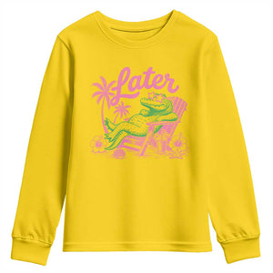 Later Gator Funny Alligator Meme Youth Sweatshirt Last Day of School Summer Vacation Teachers Kids