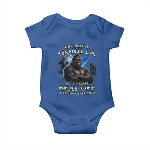 Im Not A Gorilla But I Can Beat Off A 100 Men Baby Onesie Funny Quotes