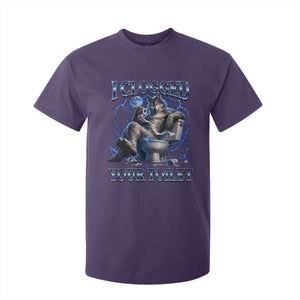 I Clogged Your Toilet Alpha Wolf Meme T Shirt For Kid Funny Unhinged Stupid Brainrot