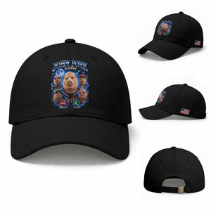 John Pork Calling Baseball Cap Funny Answer Call Phone Brainrot Meme Vintage Bootleg Graphic