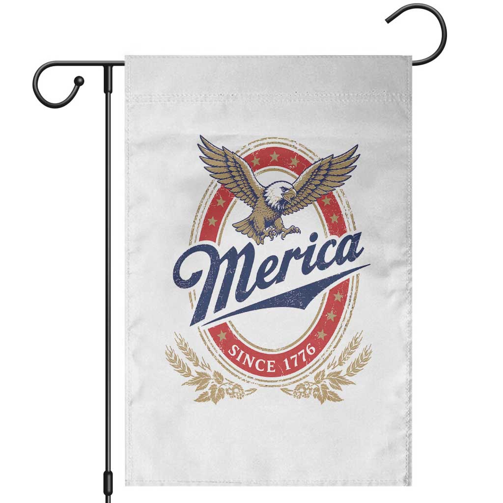 Retro Merica Eagle Funny 4th Of July Garden Flag Vintage Independence Day 1776 TS10 White Print Your Wear