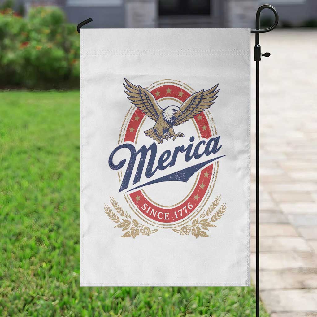 Retro Merica Eagle Funny 4th Of July Garden Flag Vintage Independence Day 1776