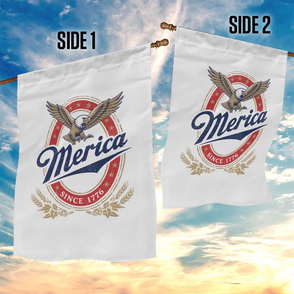 Retro Merica Eagle Funny 4th Of July Garden Flag Vintage Independence Day 1776