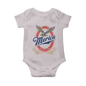 Retro Merica Eagle Funny 4th Of July Baby Onesie Vintage Independence Day 1776