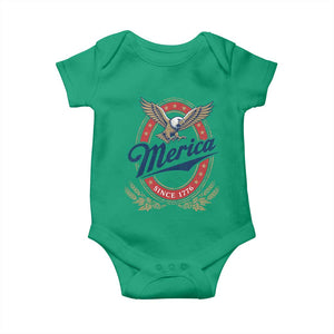 Retro Merica Eagle Funny 4th Of July Baby Onesie Vintage Independence Day 1776