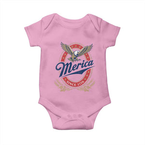 Retro Merica Eagle Funny 4th Of July Baby Onesie Vintage Independence Day 1776