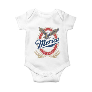Retro Merica Eagle Funny 4th Of July Baby Onesie Vintage Independence Day 1776