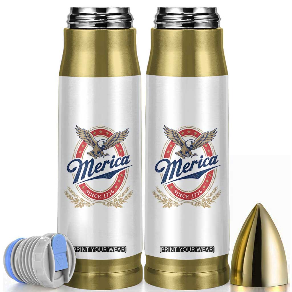 Retro Merica Eagle Funny 4th Of July Bullet Tumbler Vintage Independence Day 1776