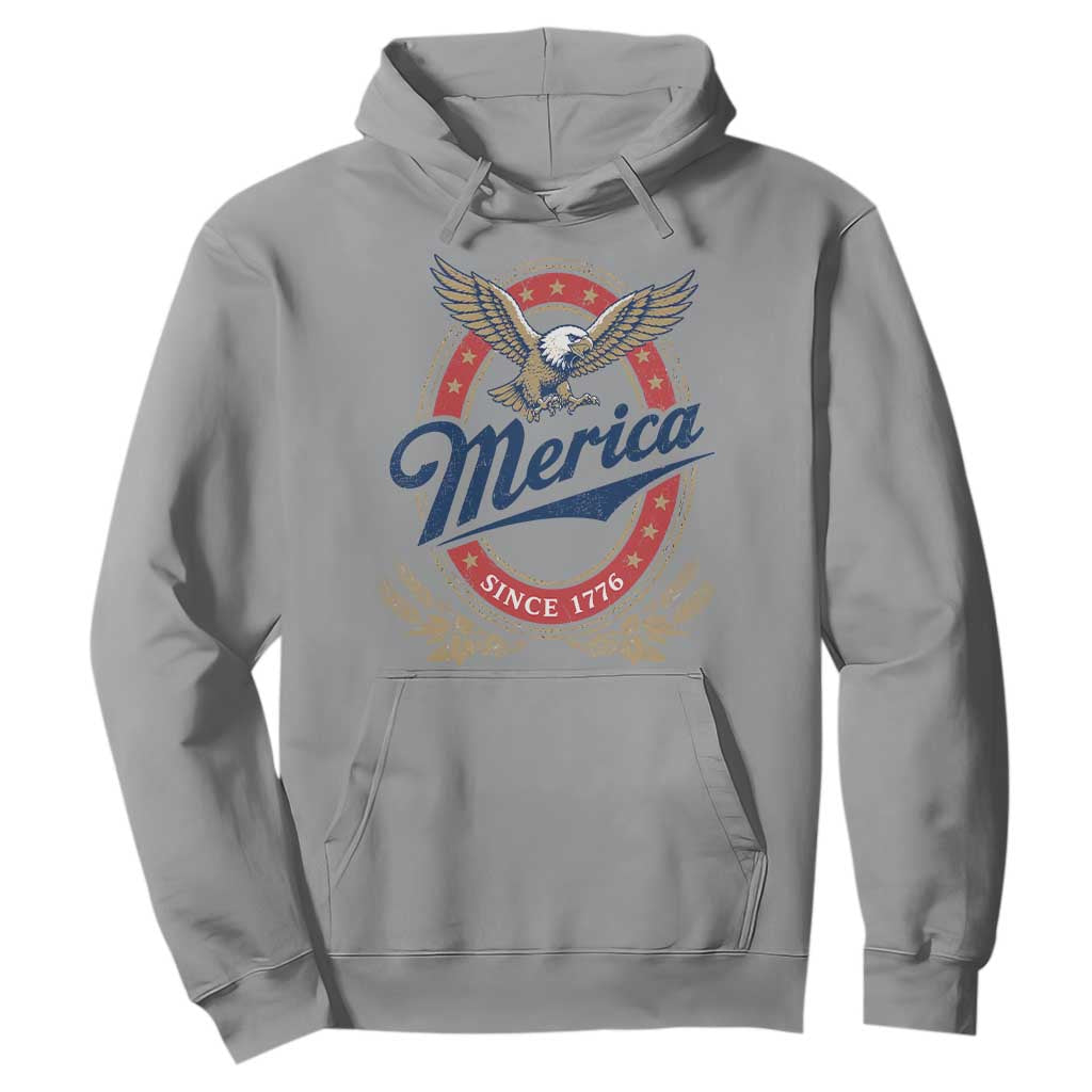 Retro Merica Eagle Funny 4th Of July Hoodie Vintage Independence Day 1776