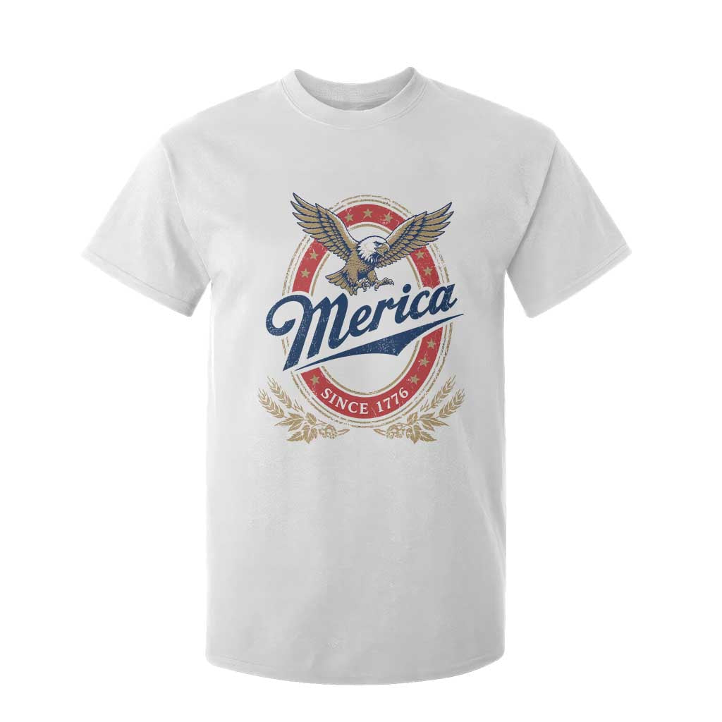 Retro Merica Eagle Funny 4th Of July T Shirt For Kid Vintage Independence Day 1776 TS10 White Print Your Wear