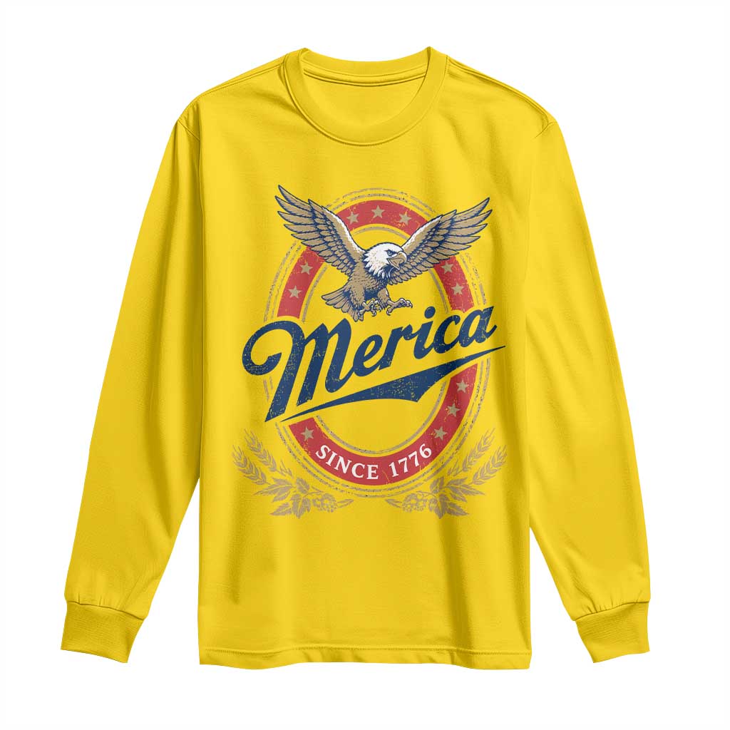 Retro Merica Eagle Funny 4th Of July Long Sleeve Shirt Vintage Independence Day 1776 TS10 Daisy Print Your Wear