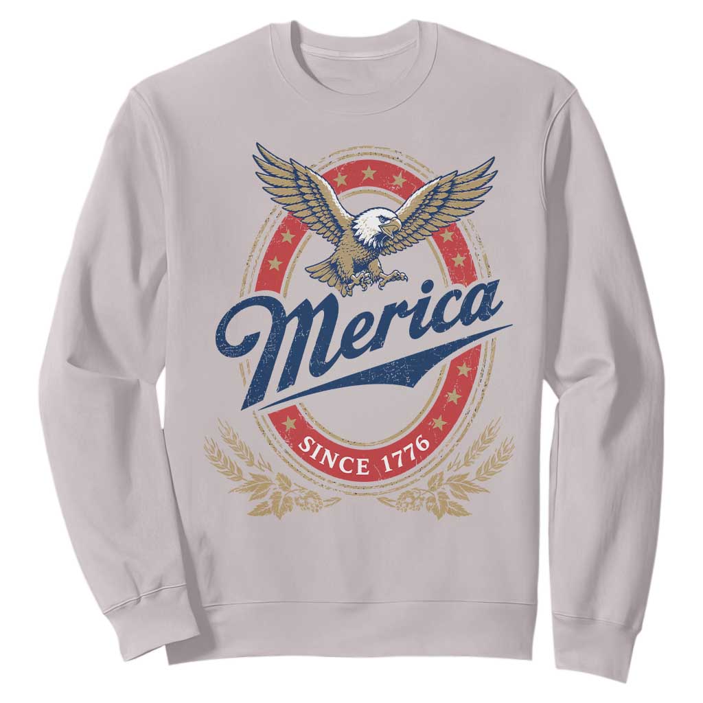 Retro Merica Eagle Funny 4th Of July Sweatshirt Vintage Independence Day 1776