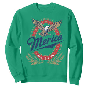 Retro Merica Eagle Funny 4th Of July Sweatshirt Vintage Independence Day 1776