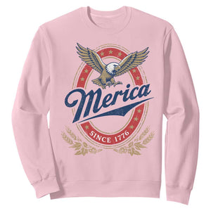 Retro Merica Eagle Funny 4th Of July Sweatshirt Vintage Independence Day 1776