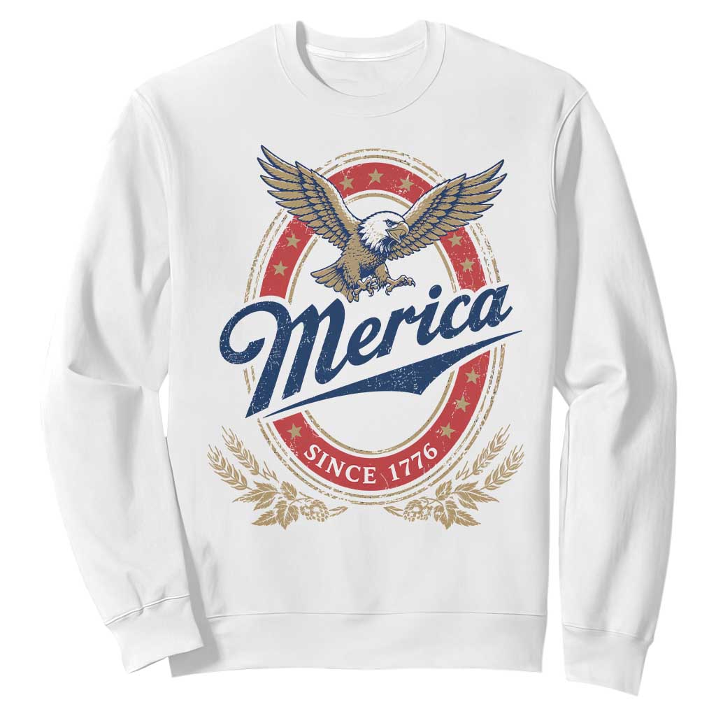 Retro Merica Eagle Funny 4th Of July Sweatshirt Vintage Independence Day 1776