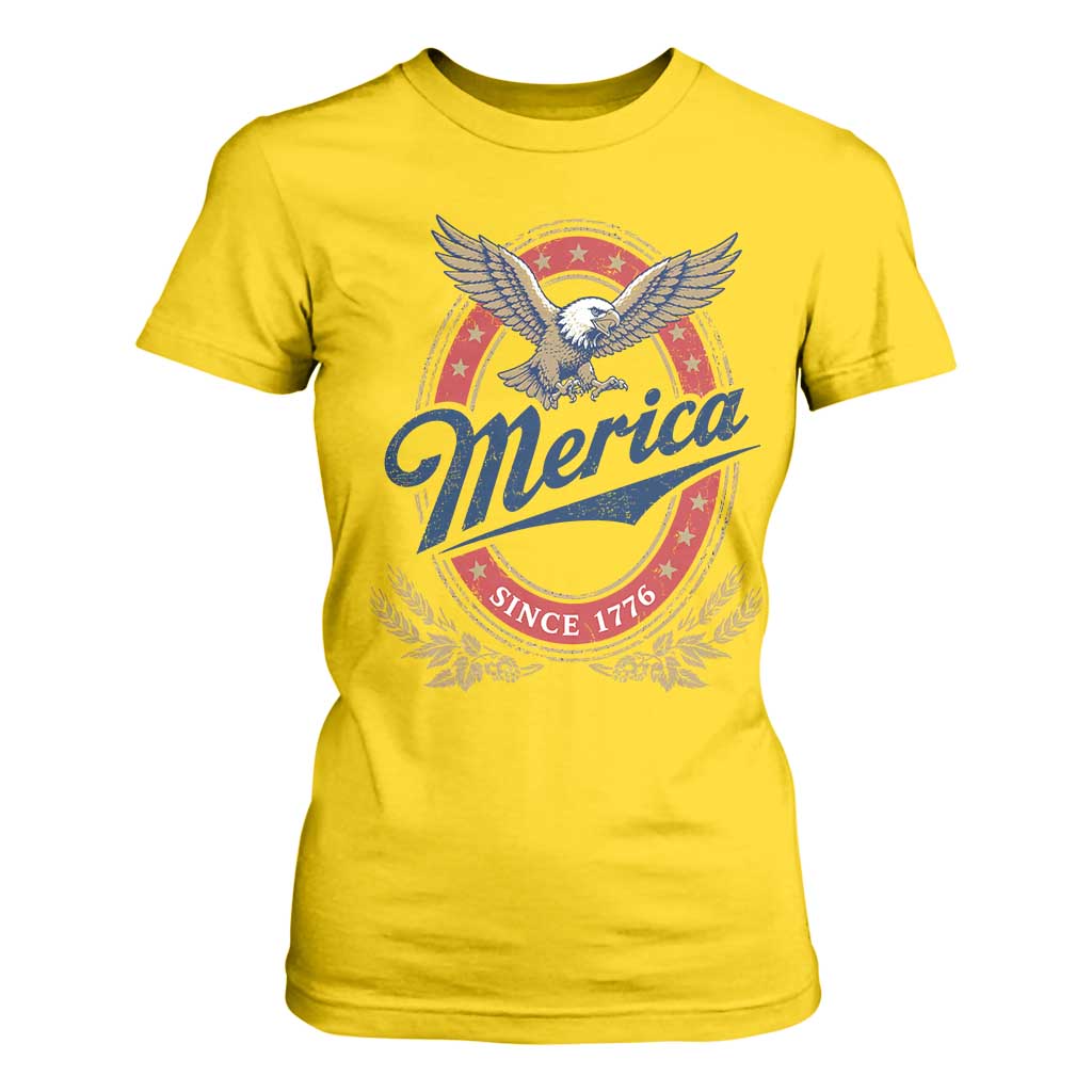 Retro Merica Eagle Funny 4th Of July T Shirt For Women Vintage Independence Day 1776