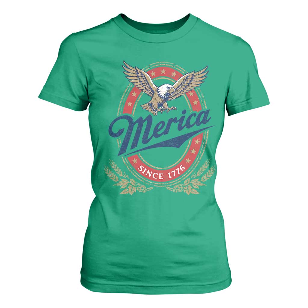 Retro Merica Eagle Funny 4th Of July T Shirt For Women Vintage Independence Day 1776