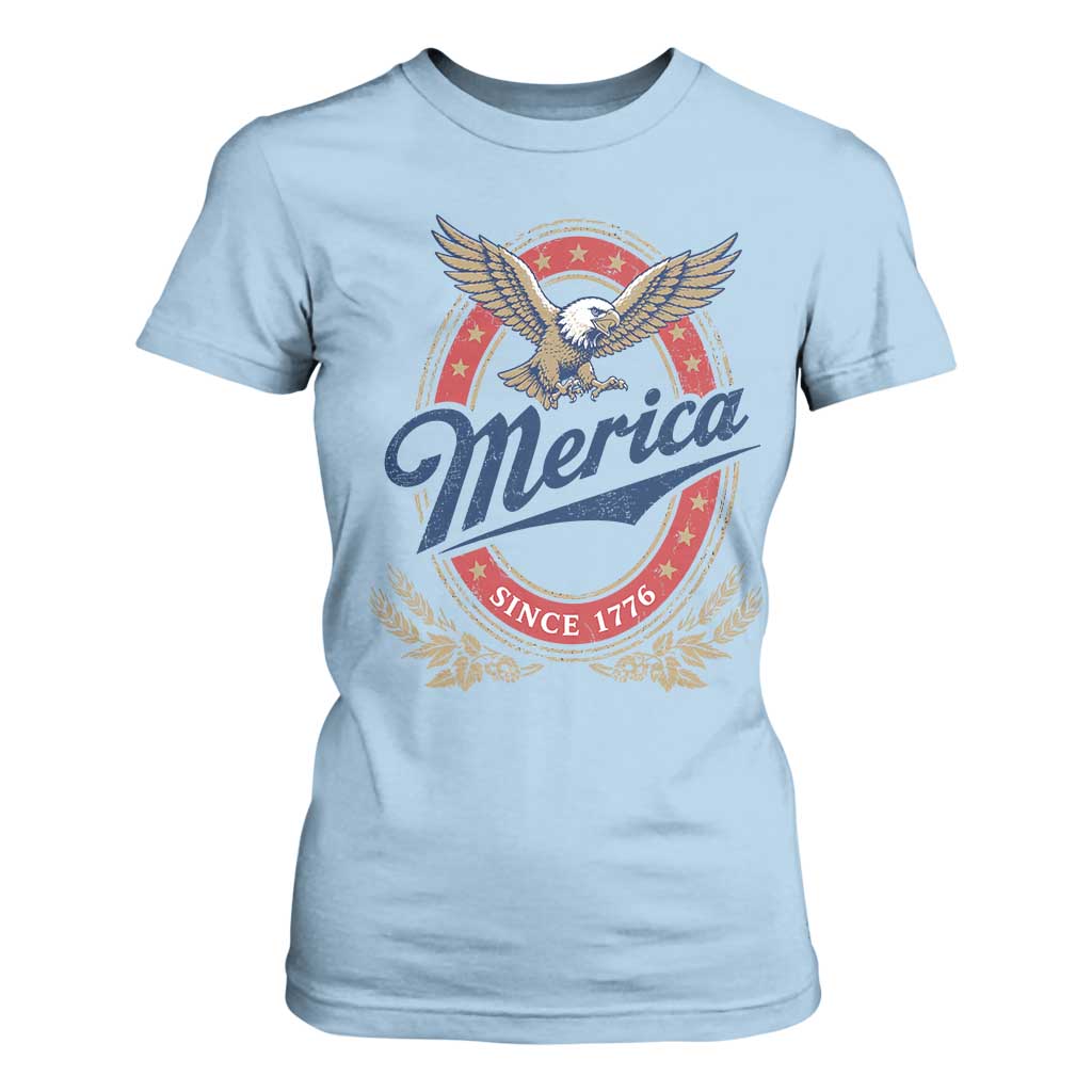 Retro Merica Eagle Funny 4th Of July T Shirt For Women Vintage Independence Day 1776