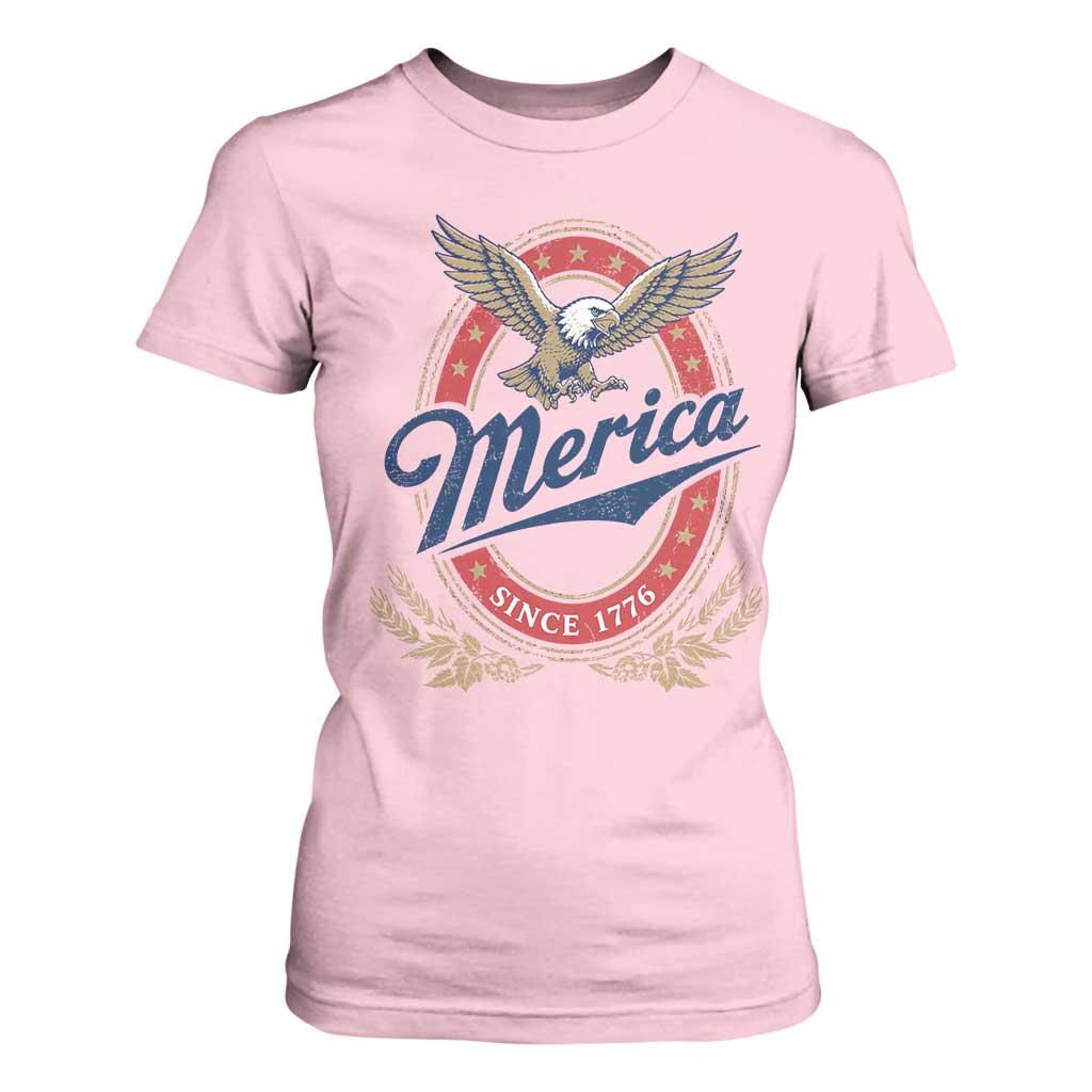 Retro Merica Eagle Funny 4th Of July T Shirt For Women Vintage Independence Day 1776