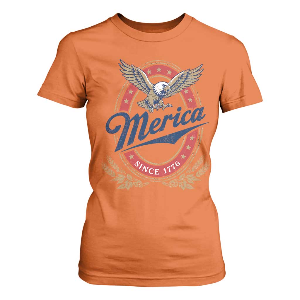 Retro Merica Eagle Funny 4th Of July T Shirt For Women Vintage Independence Day 1776
