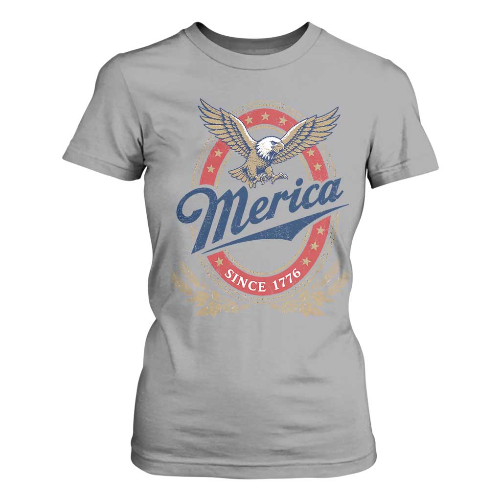 Retro Merica Eagle Funny 4th Of July T Shirt For Women Vintage Independence Day 1776