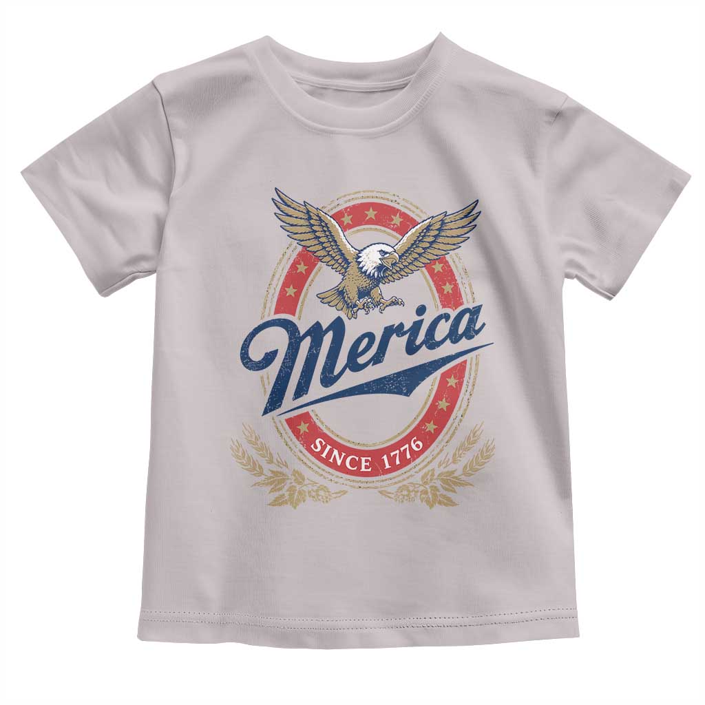 Retro Merica Eagle Funny 4th Of July Toddler T Shirt Vintage Independence Day 1776