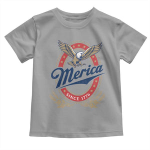 Retro Merica Eagle Funny 4th Of July Toddler T Shirt Vintage Independence Day 1776