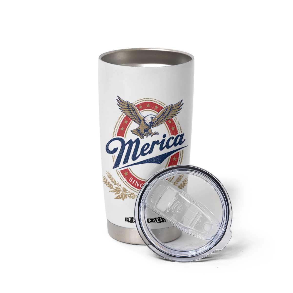 Retro Merica Eagle Funny 4th Of July Tumbler Cup Vintage Independence Day 1776