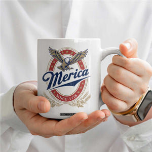 Retro Merica Eagle Funny 4th Of July Coffee Mug Vintage Independence Day 1776