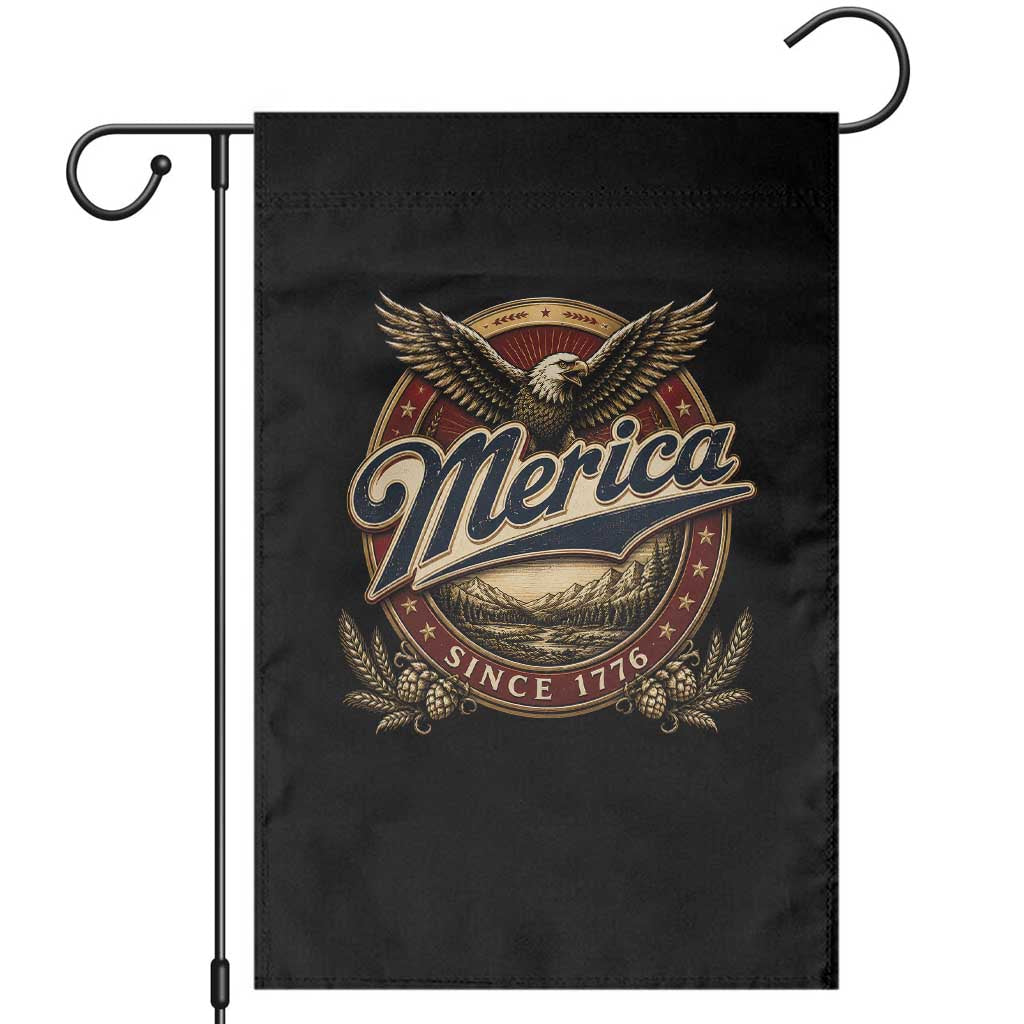 Retro Merica Eagle 4th Of July Garden Flag Vintage 1776 Independence Day TS10 Black Print Your Wear