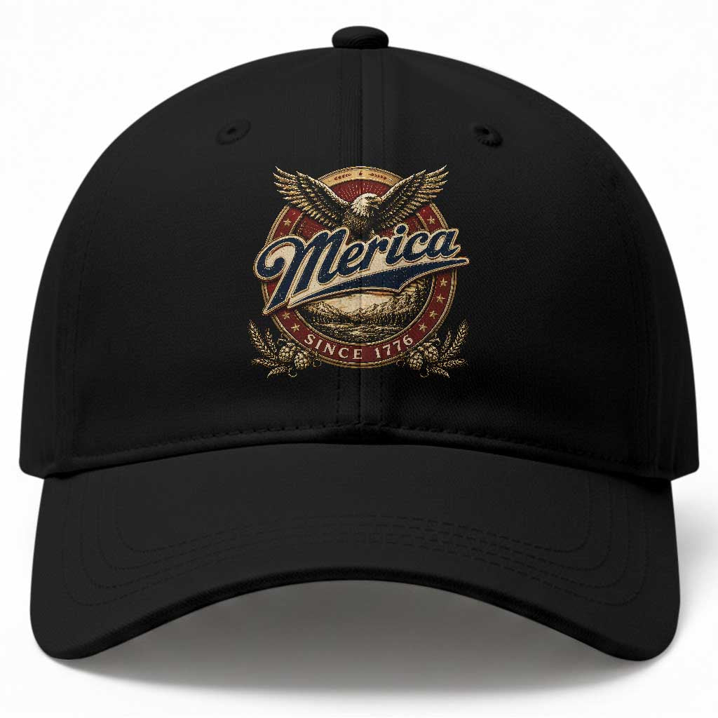 Retro Merica Eagle 4th Of July Baseball Cap Vintage 1776 Independence Day