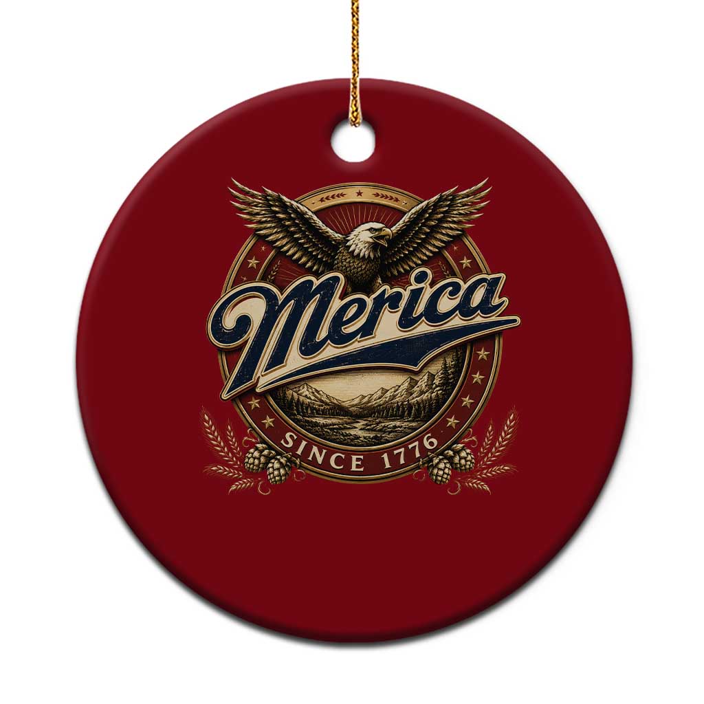 Retro Merica Eagle 4th Of July Ceramic Ornament Vintage 1776 Independence Day TS10 1pc Red Print Your Wear
