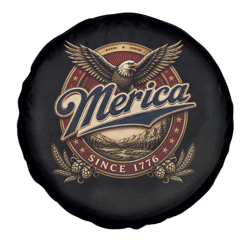Retro Merica Eagle 4th Of July Spare Tire Cover Vintage 1776 Independence Day