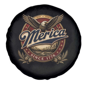 Retro Merica Eagle 4th Of July Spare Tire Cover Vintage 1776 Independence Day
