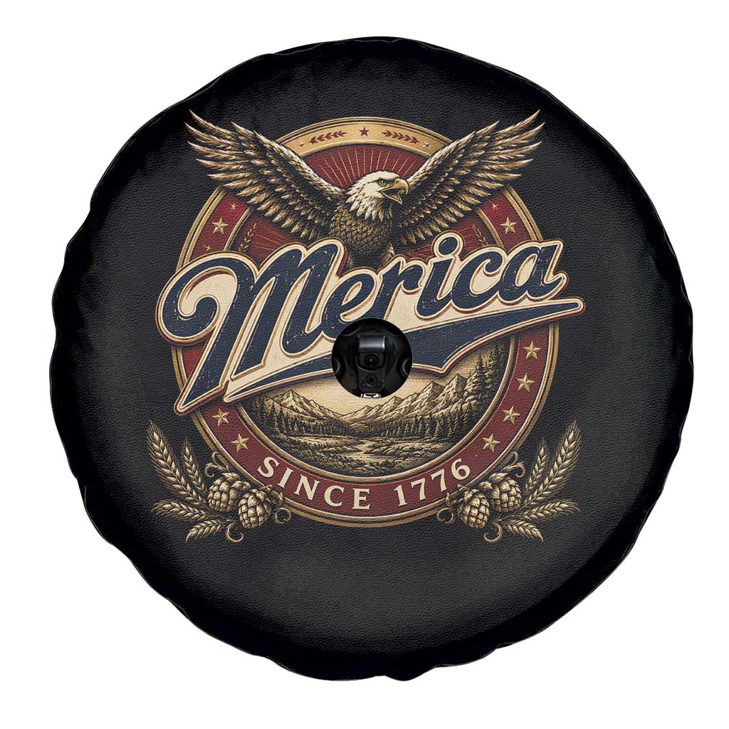 Retro Merica Eagle 4th Of July Spare Tire Cover Vintage 1776 Independence Day