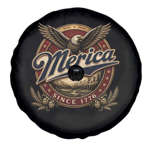Retro Merica Eagle 4th Of July Spare Tire Cover Vintage 1776 Independence Day