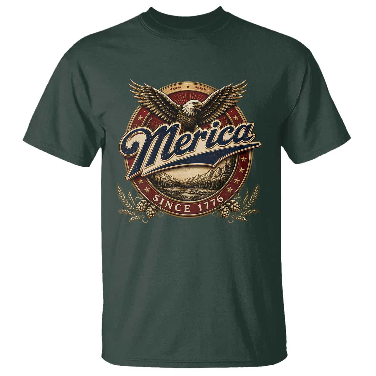 Retro Merica Eagle 4th Of July T Shirt Vintage 1776 Independence Day