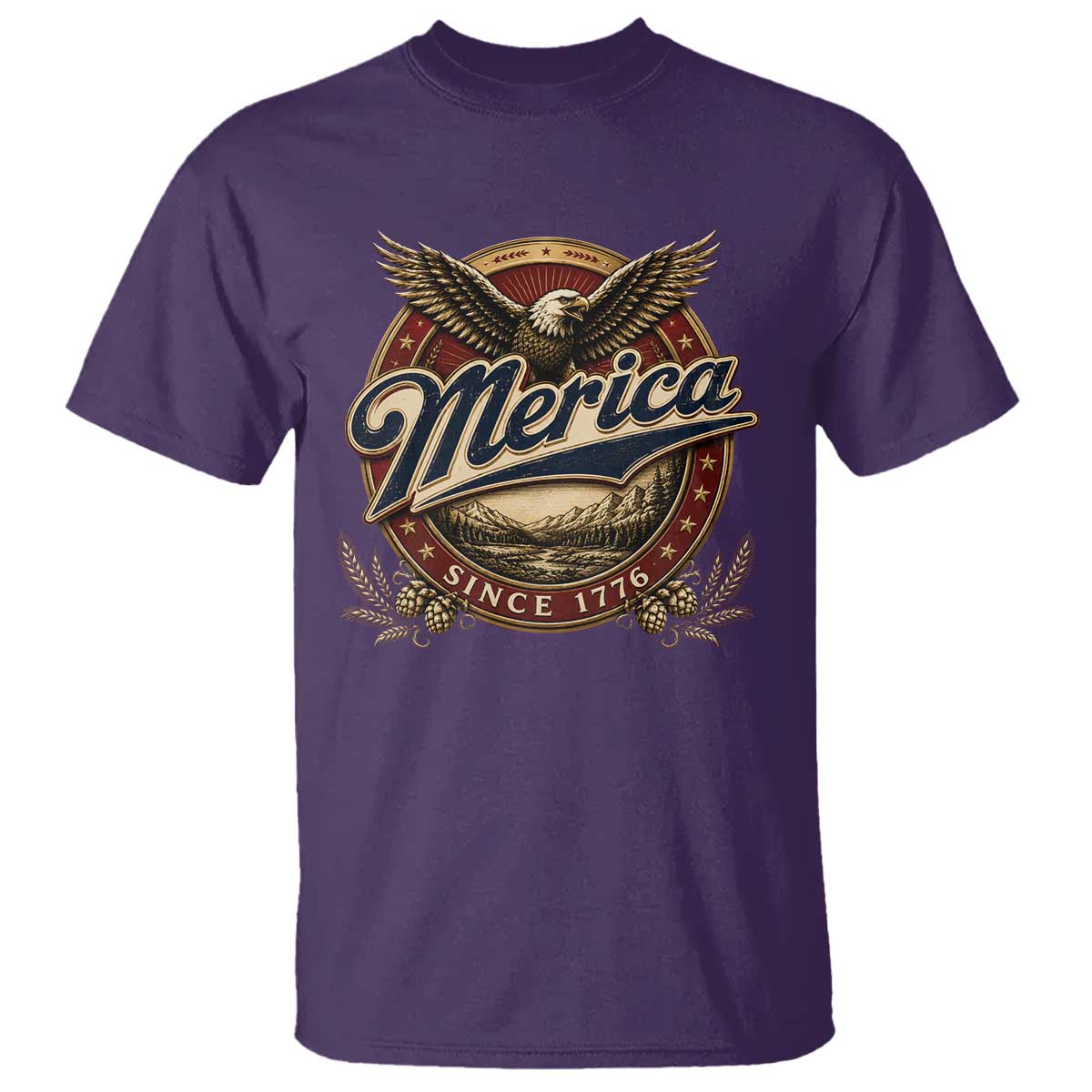 Retro Merica Eagle 4th Of July T Shirt Vintage 1776 Independence Day
