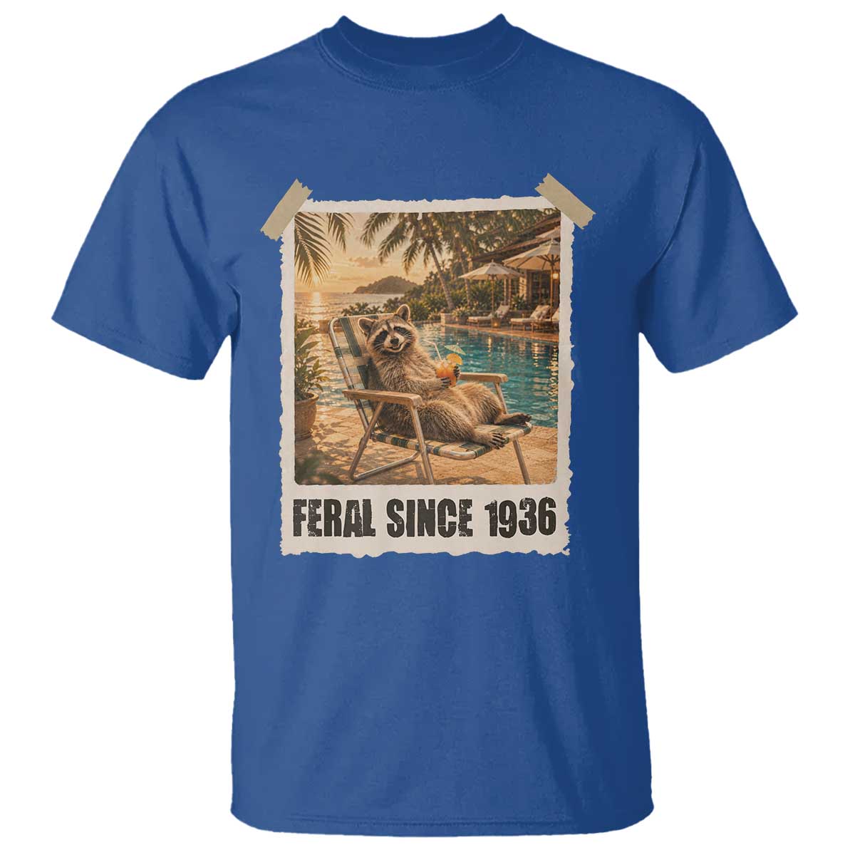 Funny Raccoon Feral Since 1936 90th Birthday T Shirt Vintage 90 Year Old Gift