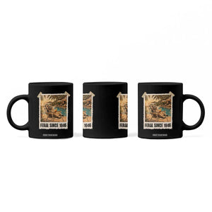 Funny Raccoon Feral Since 1946 80th Birthday Coffee Mug Vintage 80 Year Old Gift